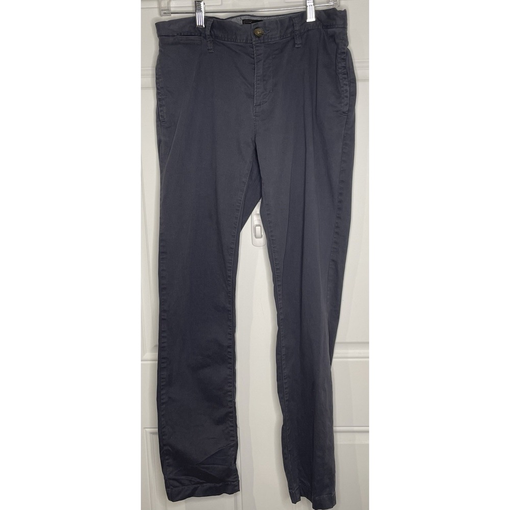 14th & Union Men's 31X32 Navy Blue Slim Fit Chino Pants Trousers Classic